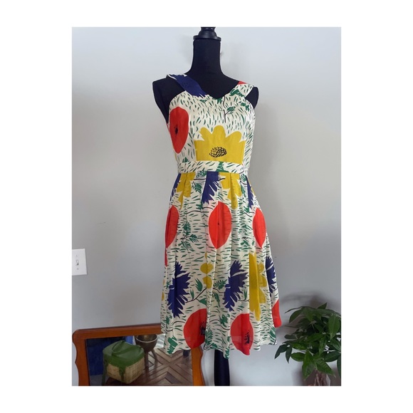 Anthropologie Girls From Savoy Size 2 Primary Bloom Dress - Picture 3 of 7